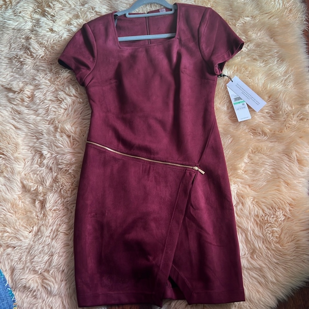 Calvin Klein microsuede dress